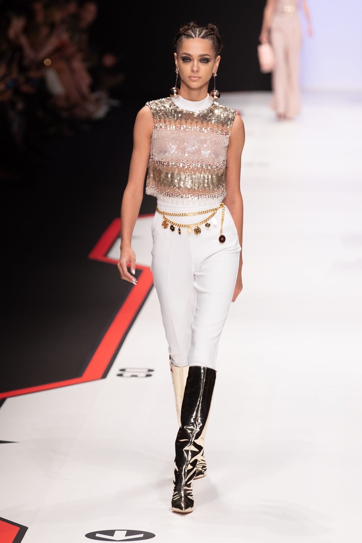 Elisabetta franche fall winter collection F/W 2019-2020 on catwalk during MilanoModaDonna - Milan Fashion Week #mfw